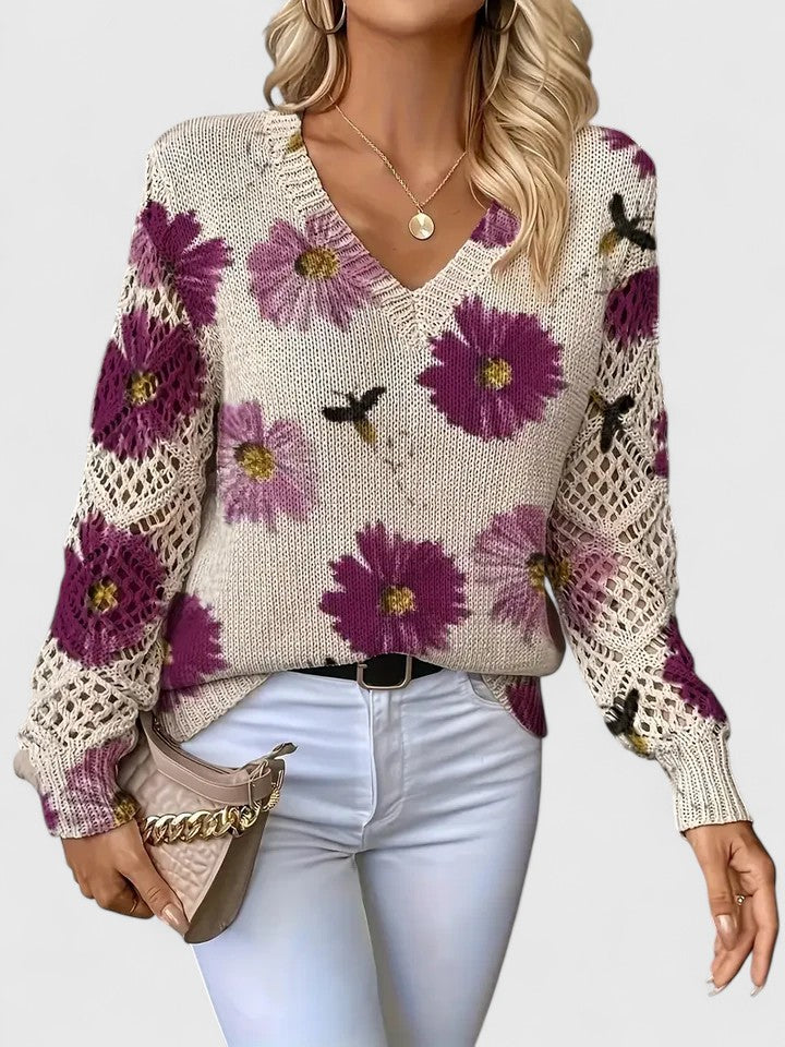 Aurélie | Elegant Floral Sweater