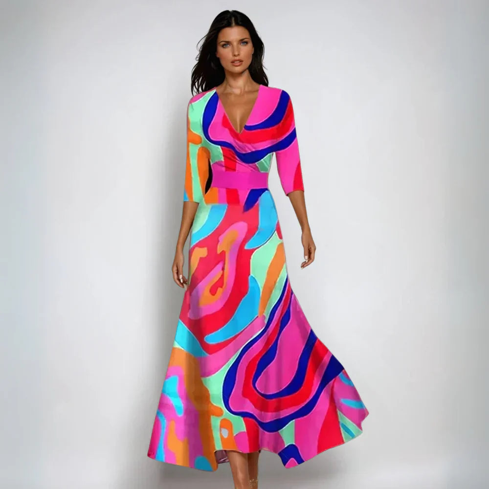 Mille™ | Elegant Floral Maxi Dress