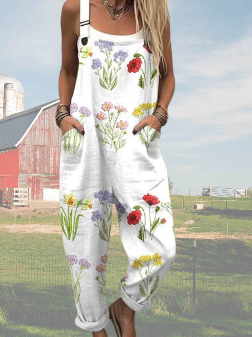 LUCIA | STYLISH RETRO FLORAL JUMPSUIT