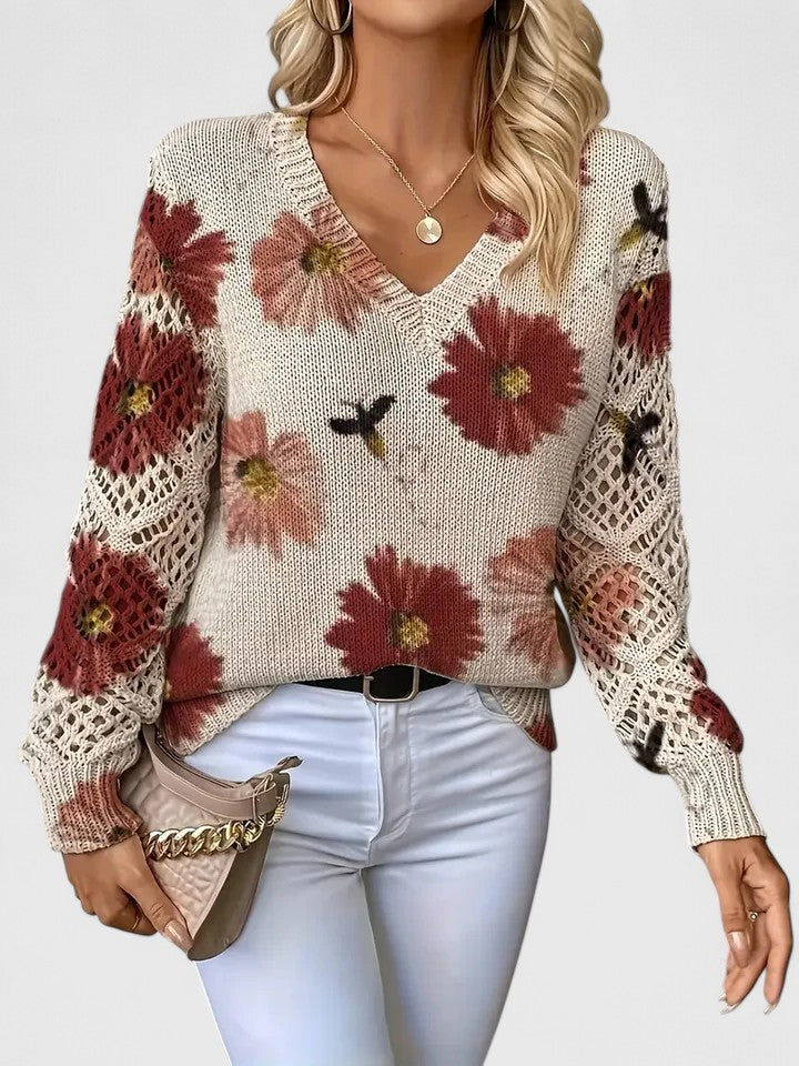 Aurélie | Elegant Floral Sweater