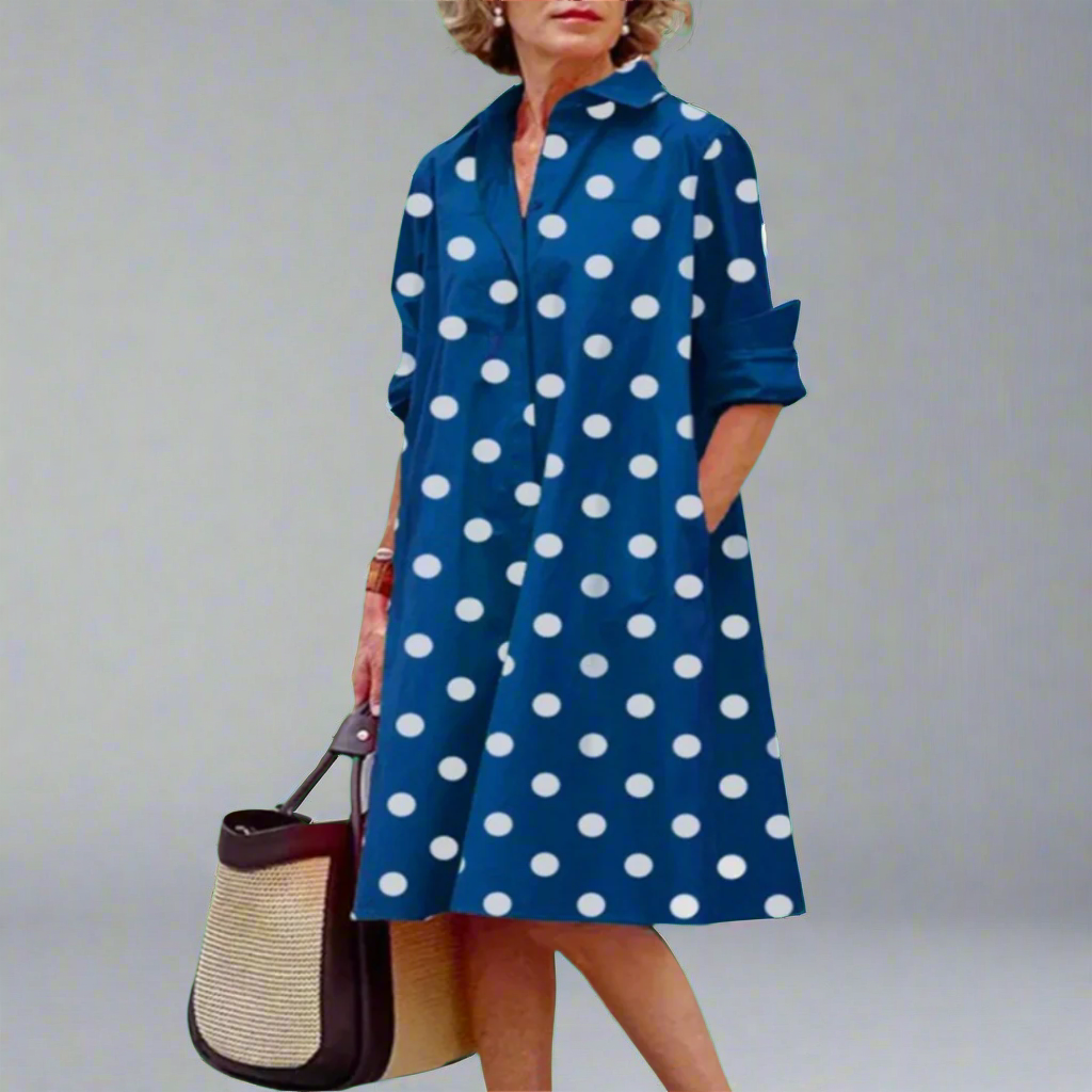 Hartley - Casual Comfortable Dot Print Dress
