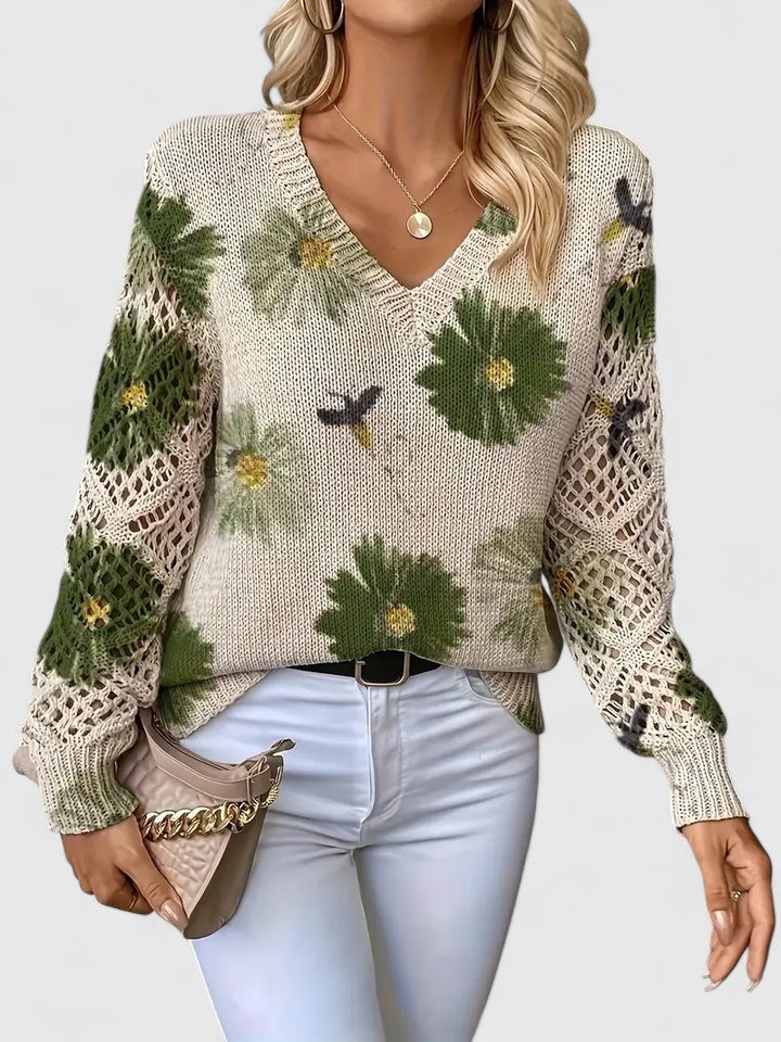 Aurélie | Elegant Floral Sweater
