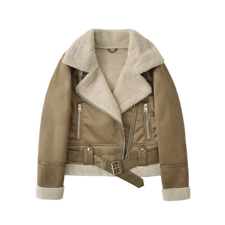 Flor | Suede Velvet Fur Lambswool Jacket