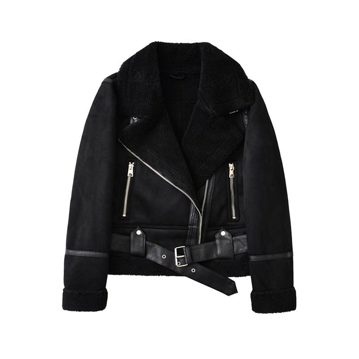 Flor | Suede Velvet Fur Lambswool Jacket