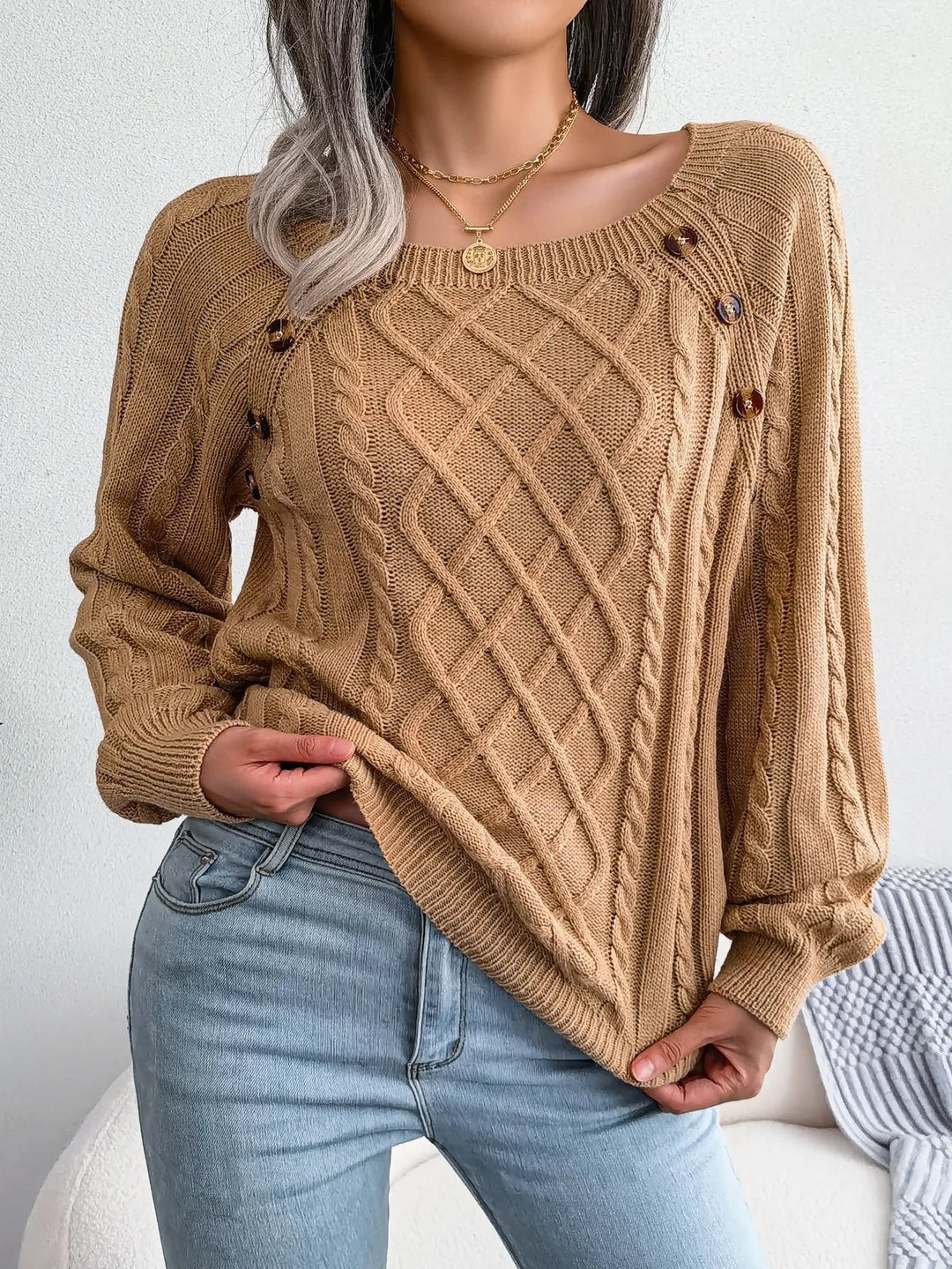 Sorrento Knitted Button Sweater
