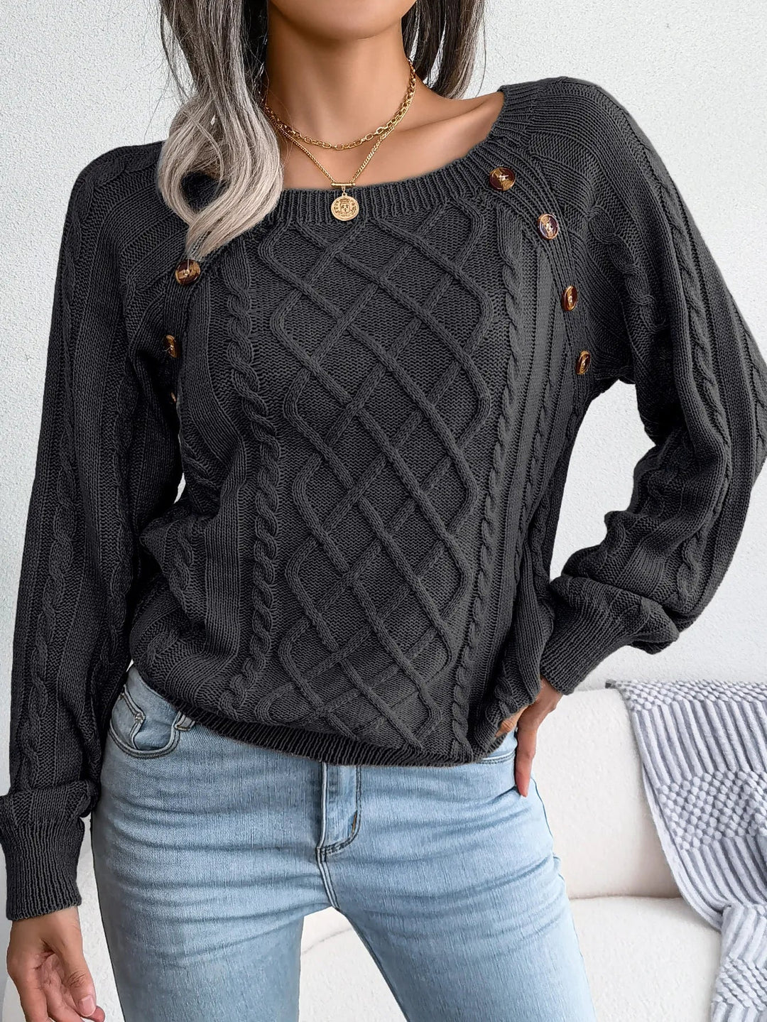 Sorrento Knitted Button Sweater