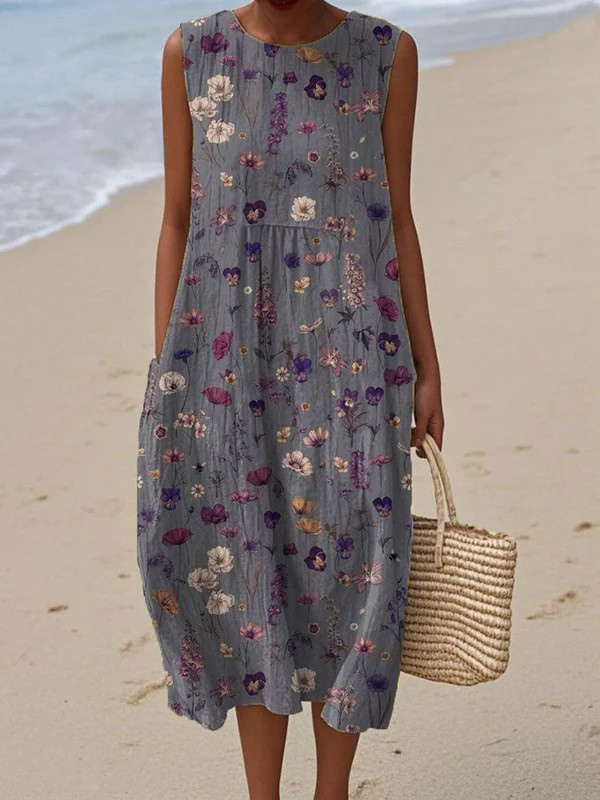 Sera - Everyday Tie-Back Midi Dress