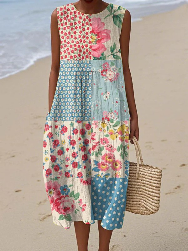 Mira - Everyday Tie-Back Midi Dress