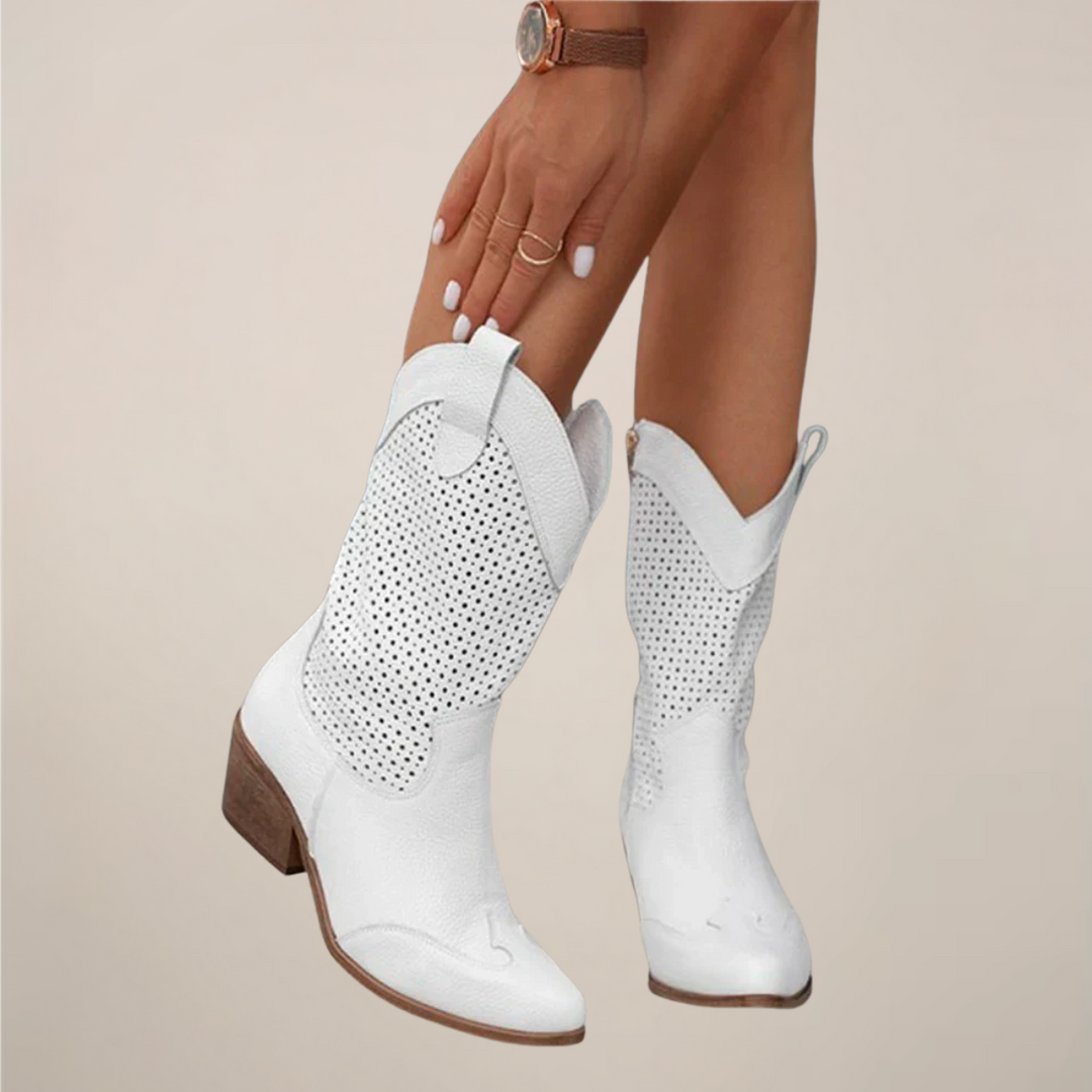 Women’s Perforated Western Mid-Calf Boots