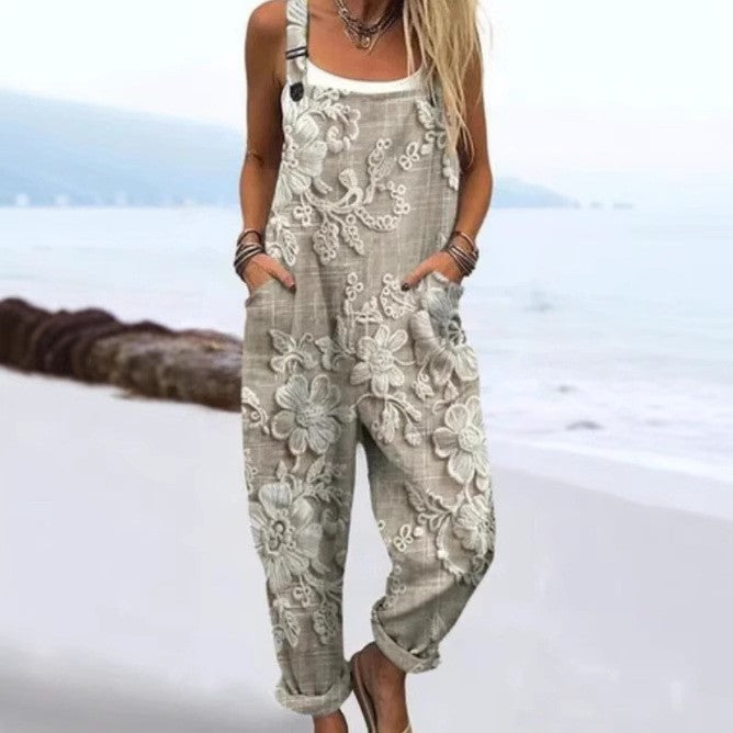 AMELIA | STYLISH 3D FLORAL JUMPSUIT