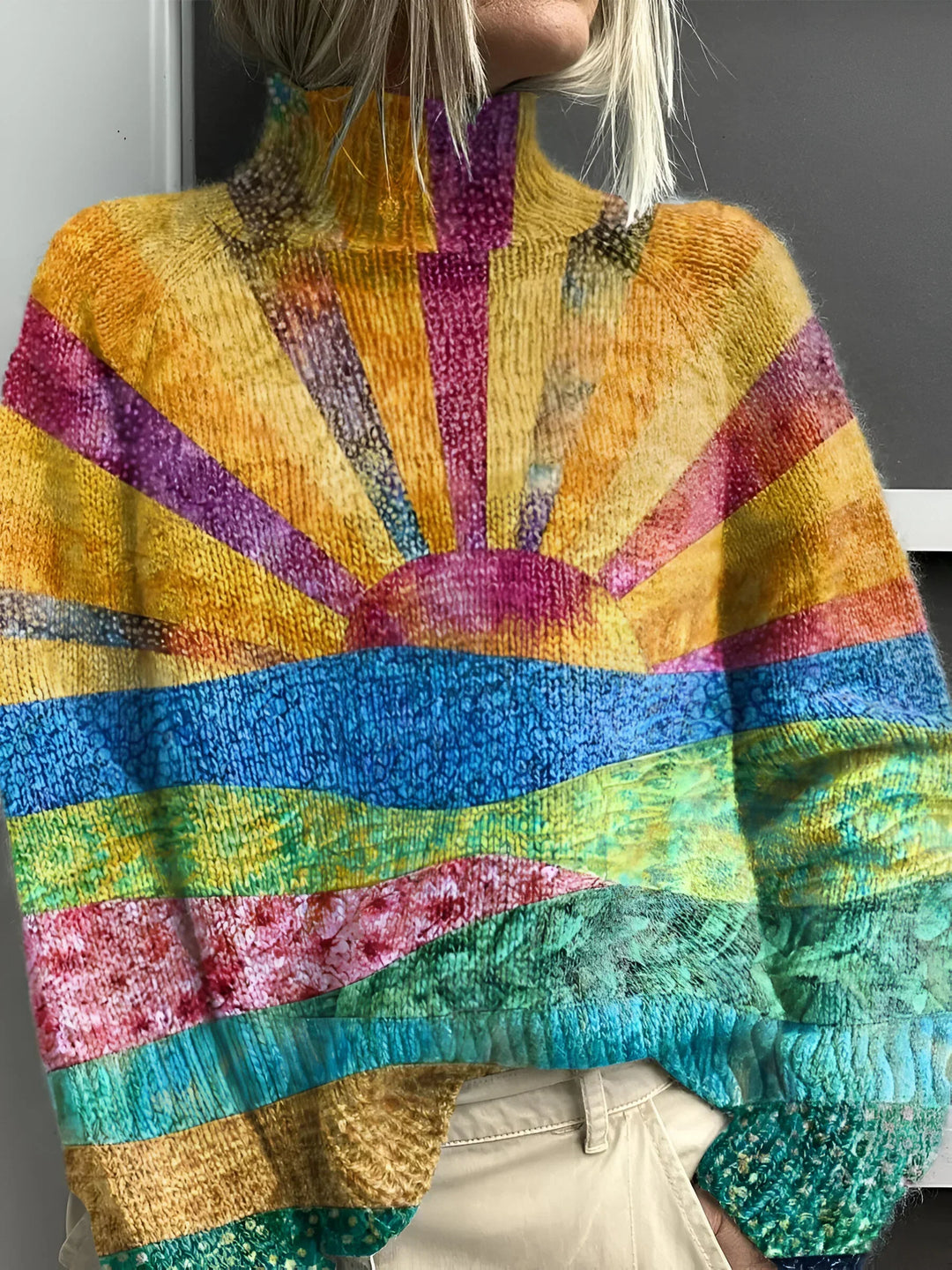 Feline | Joyful Colorful Turtleneck