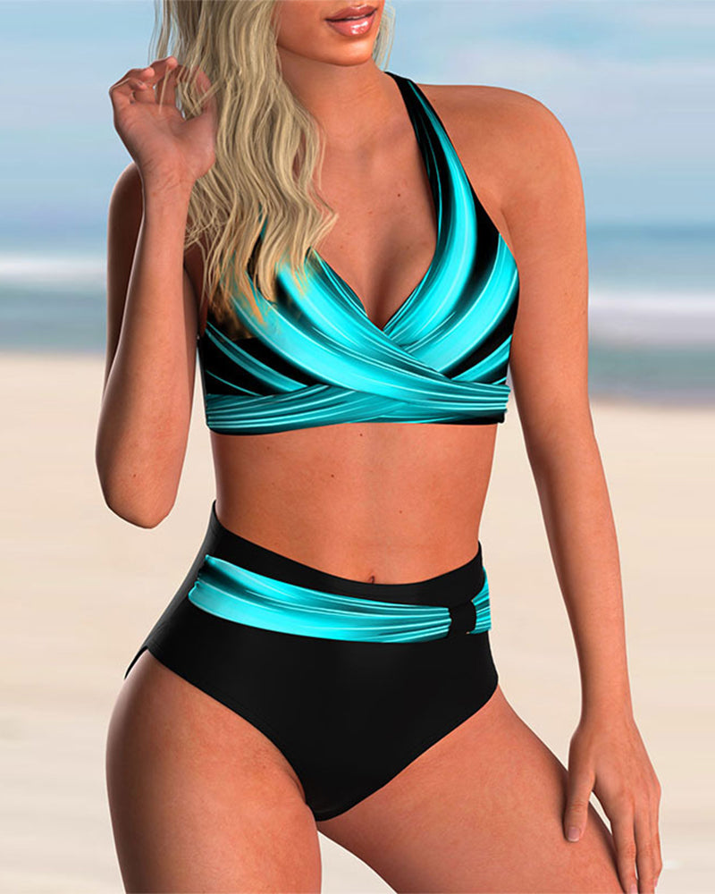Victoria | Bikini set with cross detail and print - Last Day 80% Discount!