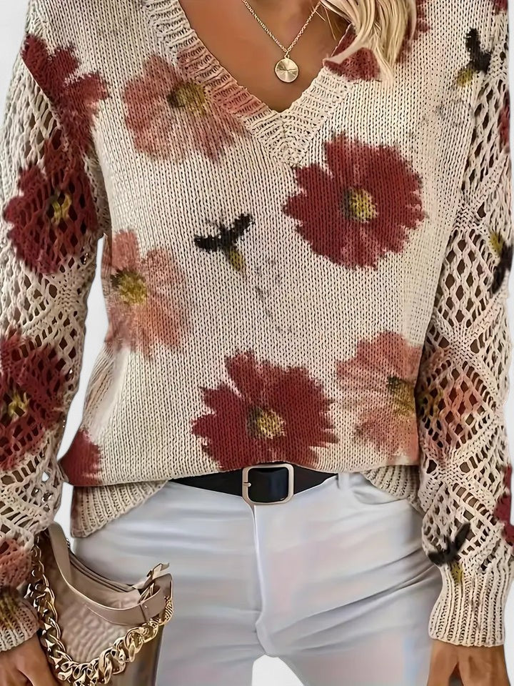 Aurélie | Elegant Floral Sweater