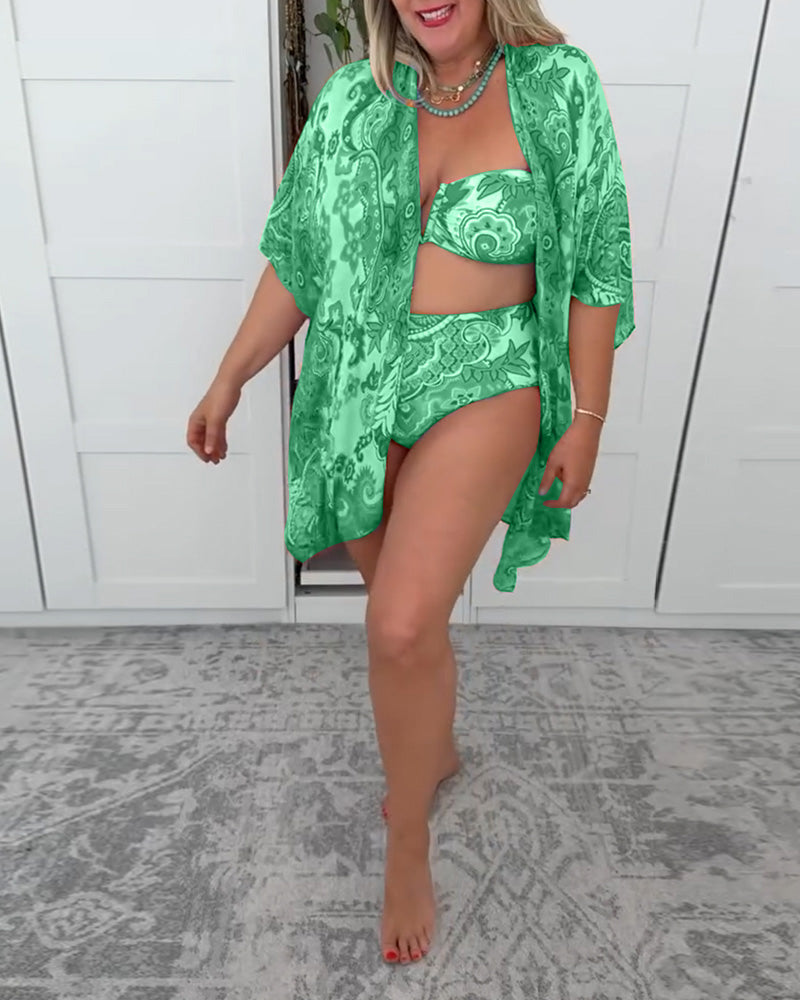 Three-Piece Swimsuit Vacation | Last Day 80% Off!