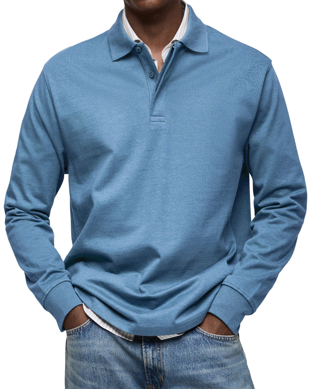 Luca | Relaxed Long Sleeve Polo Shirt