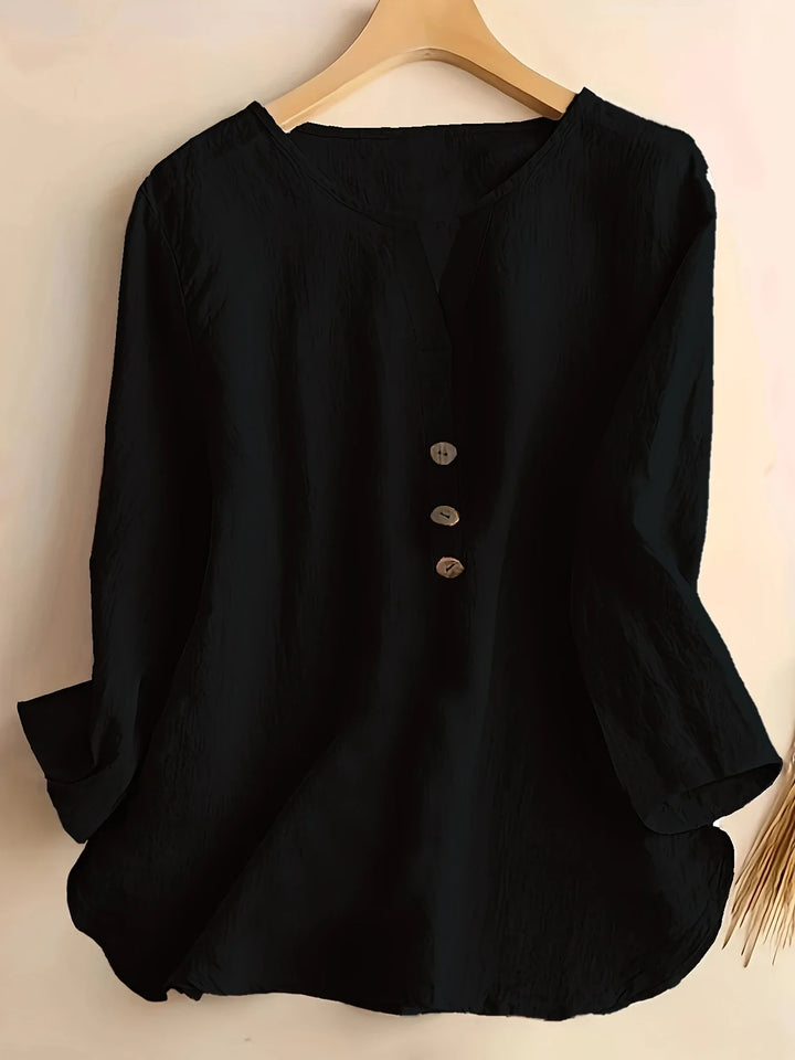 Mykaela – Casual Blouse Made of Cotton and Linen