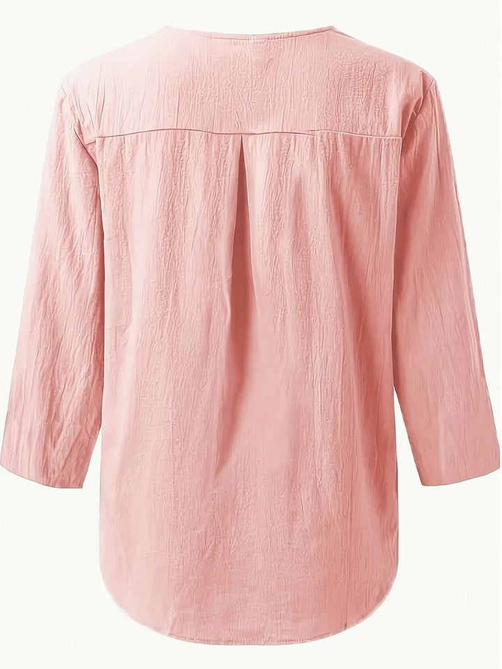 Mykaela – Casual Blouse Made of Cotton and Linen