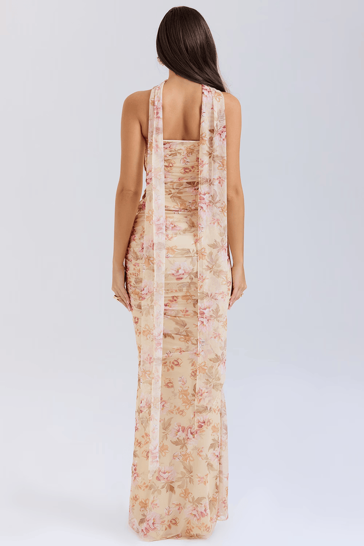 SERAPHINA - MESH CORSET MIDI DRESS