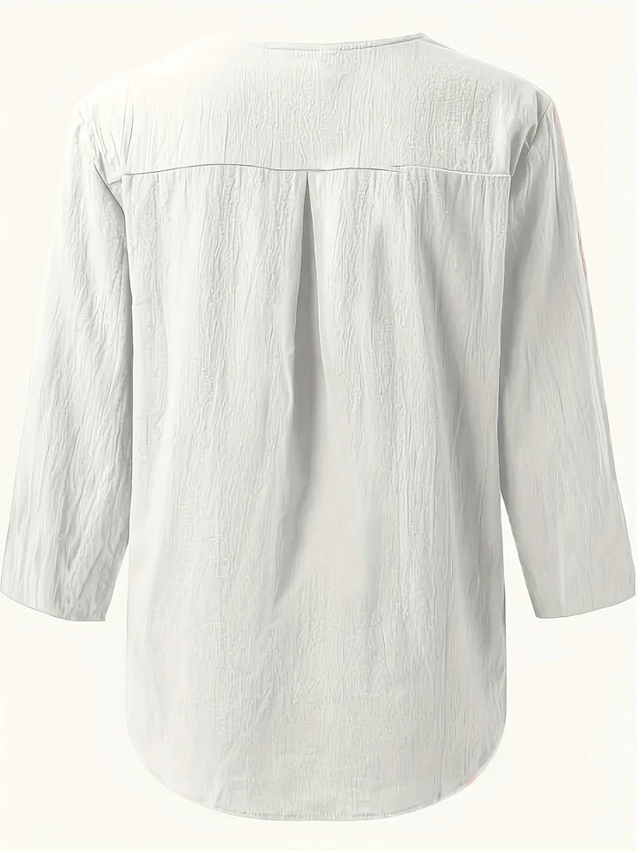 Mykaela – Casual Blouse Made of Cotton and Linen