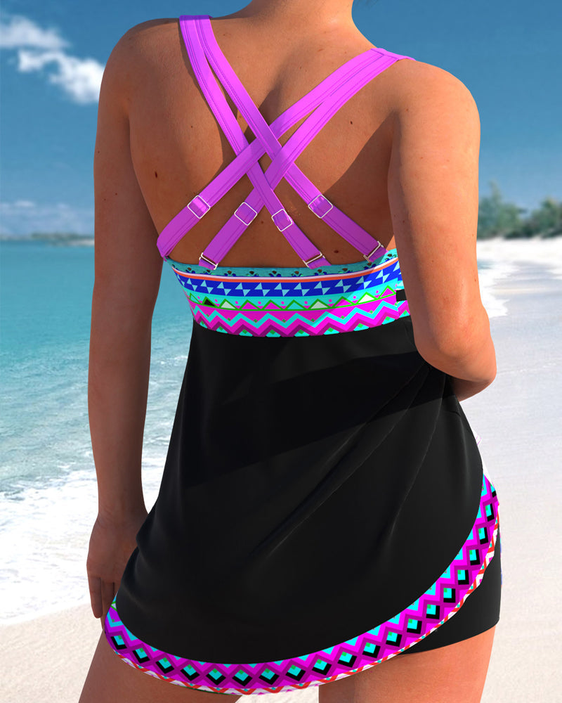 Eliza | Swimsuit with Lace-Up Closure and Waist Accent, Conceals Belly - Last Day 80% Off!