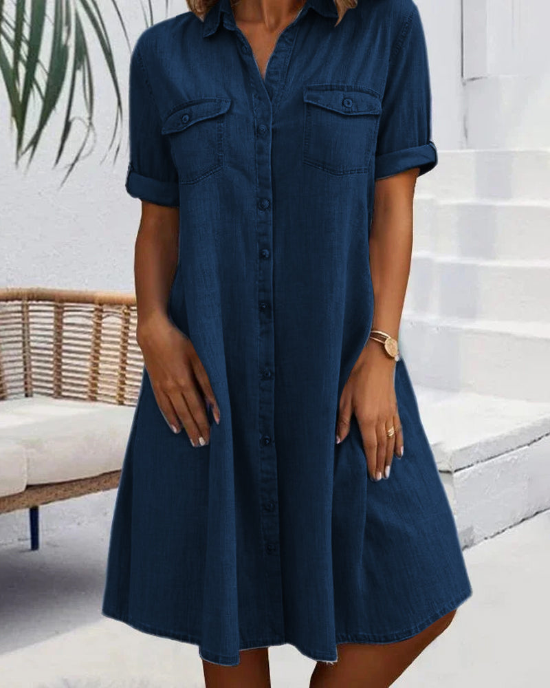 Joanna - Short Sleeved Midi Dress