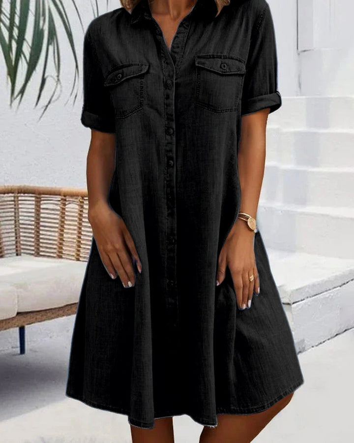 Joanna - Short Sleeved Midi Dress