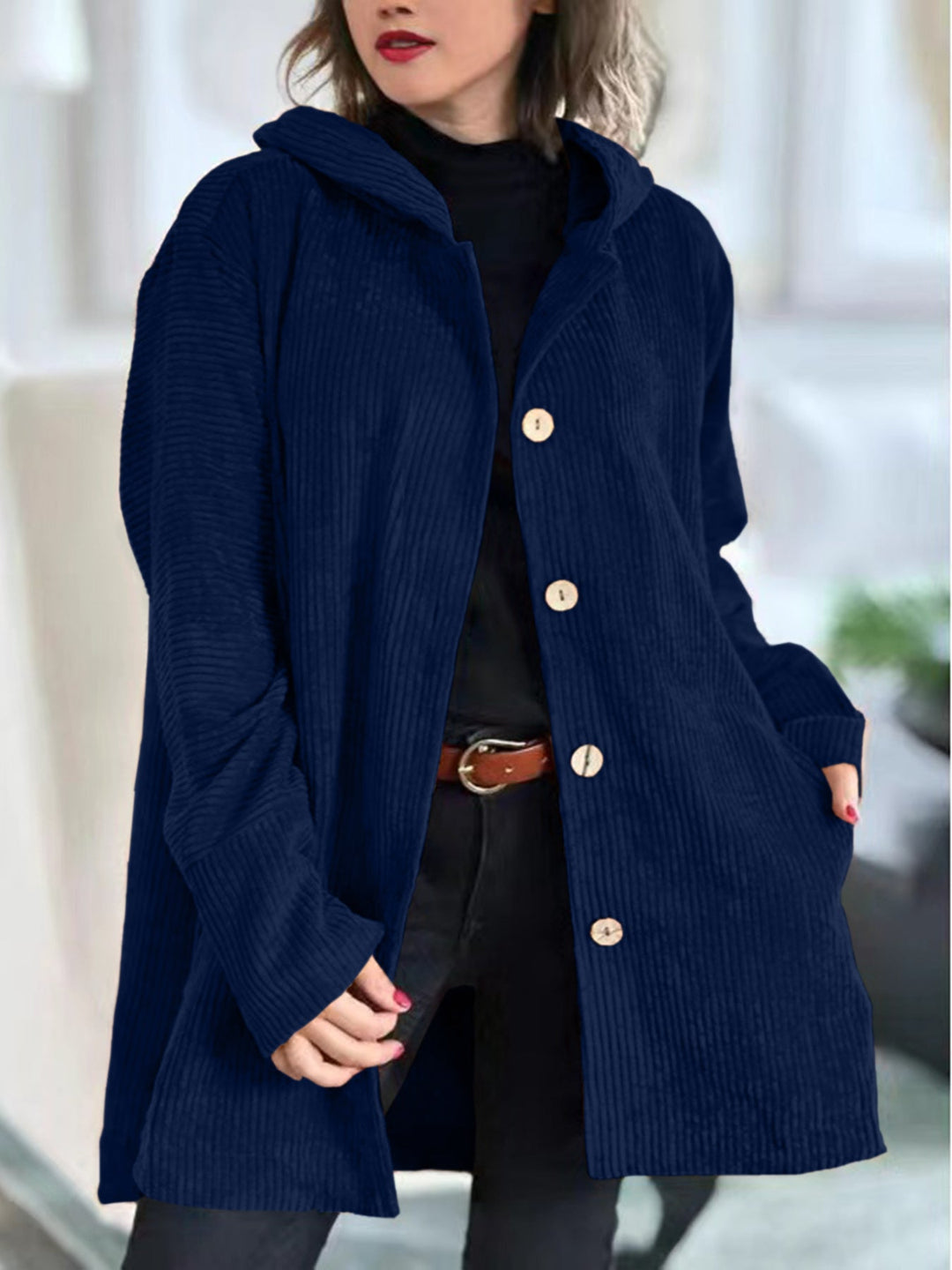 Ellen | Jacket with Buttons and Hood