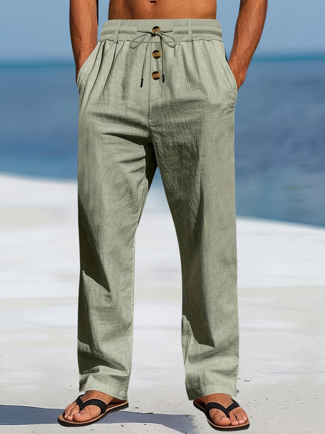 Aznar - Casual Linen Stretch Pants
