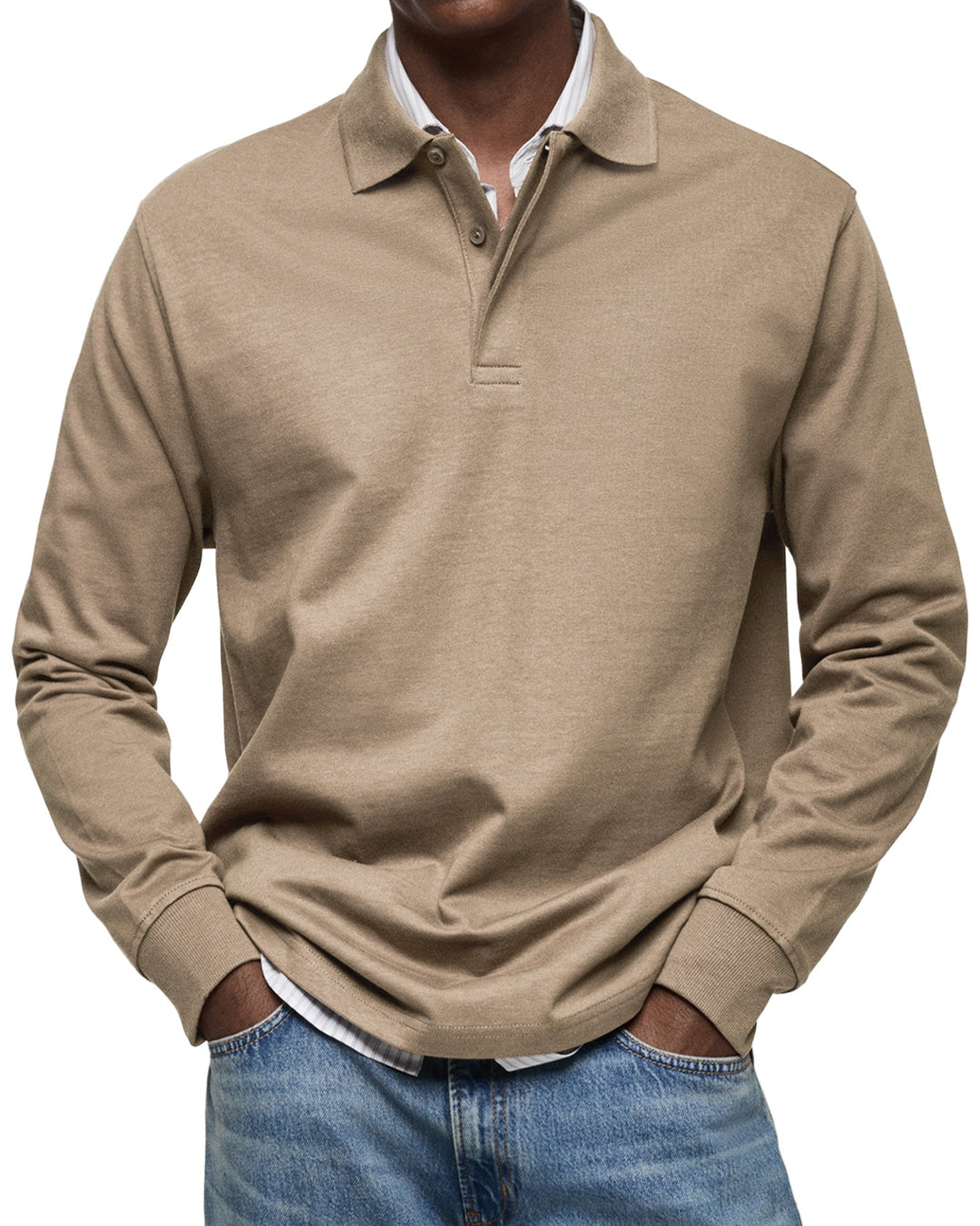 Luca | Relaxed Long Sleeve Polo Shirt