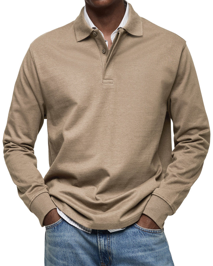 Luca | Relaxed Long Sleeve Polo Shirt