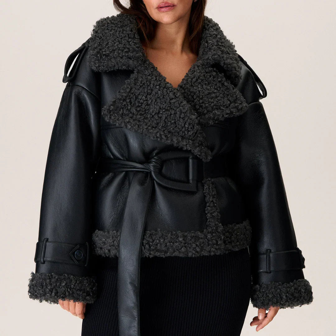 ELEONOR™ | Fur Coat with Belt