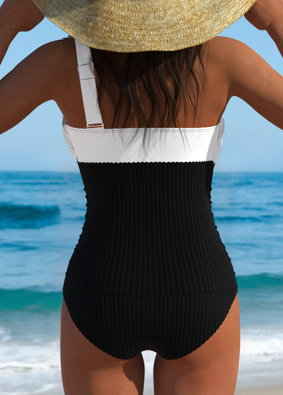 Lovely Pink Tankini Set with Polkadots and Mid-Rise I Last Day 80% Off!