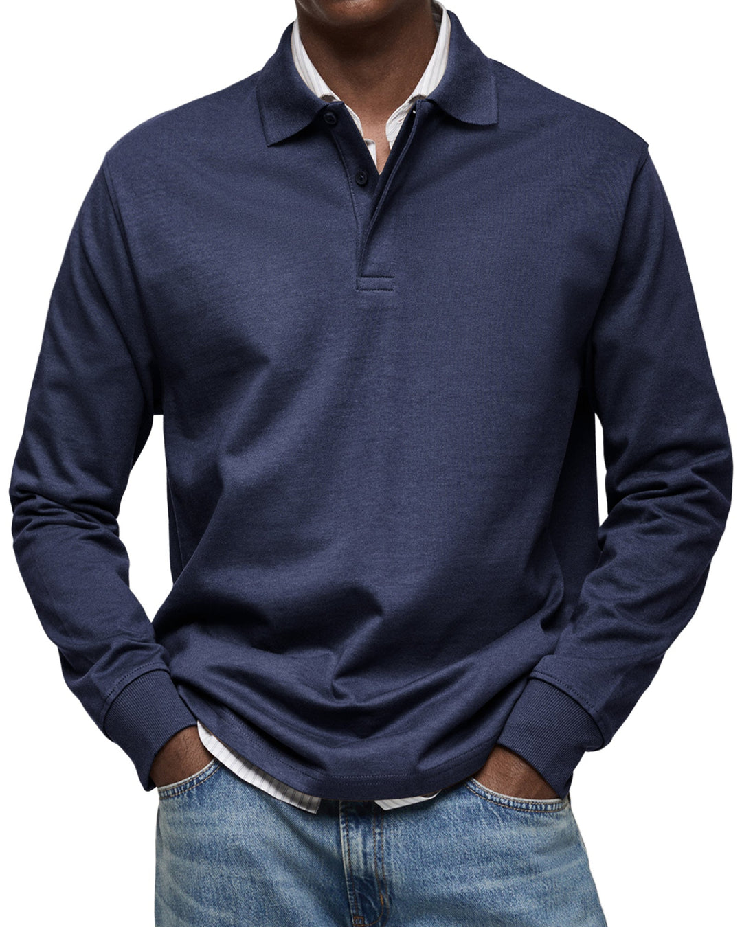 Luca | Relaxed Long Sleeve Polo Shirt