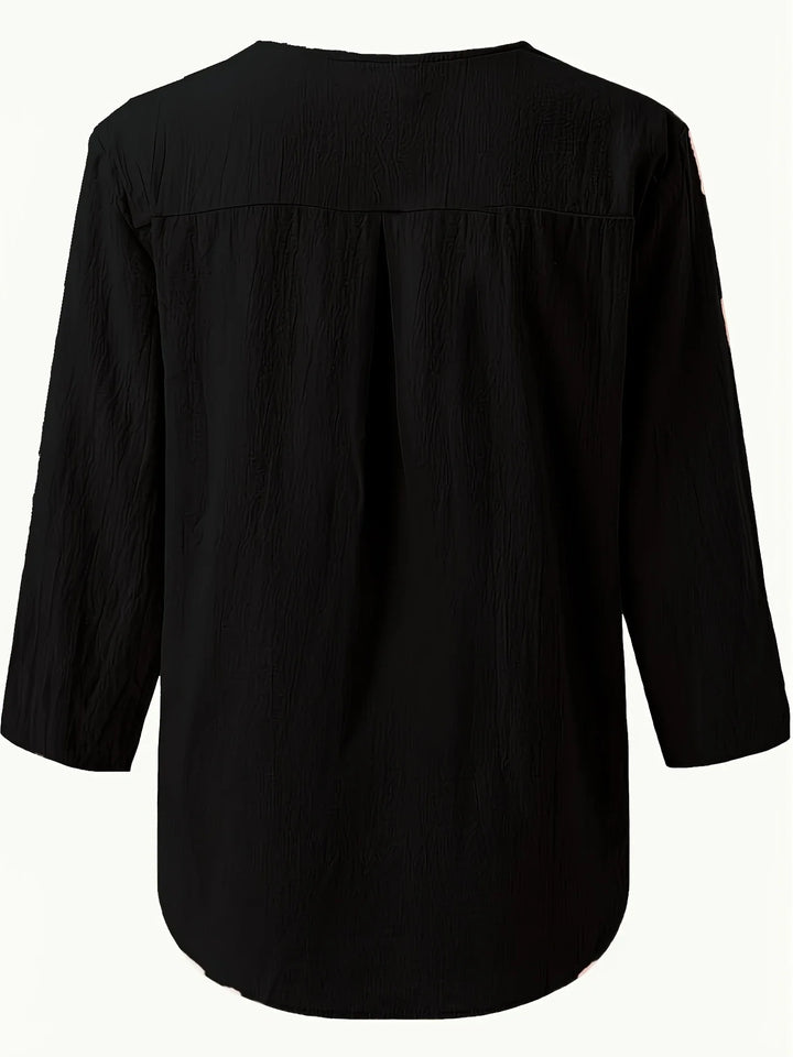 Mykaela – Casual Blouse Made of Cotton and Linen