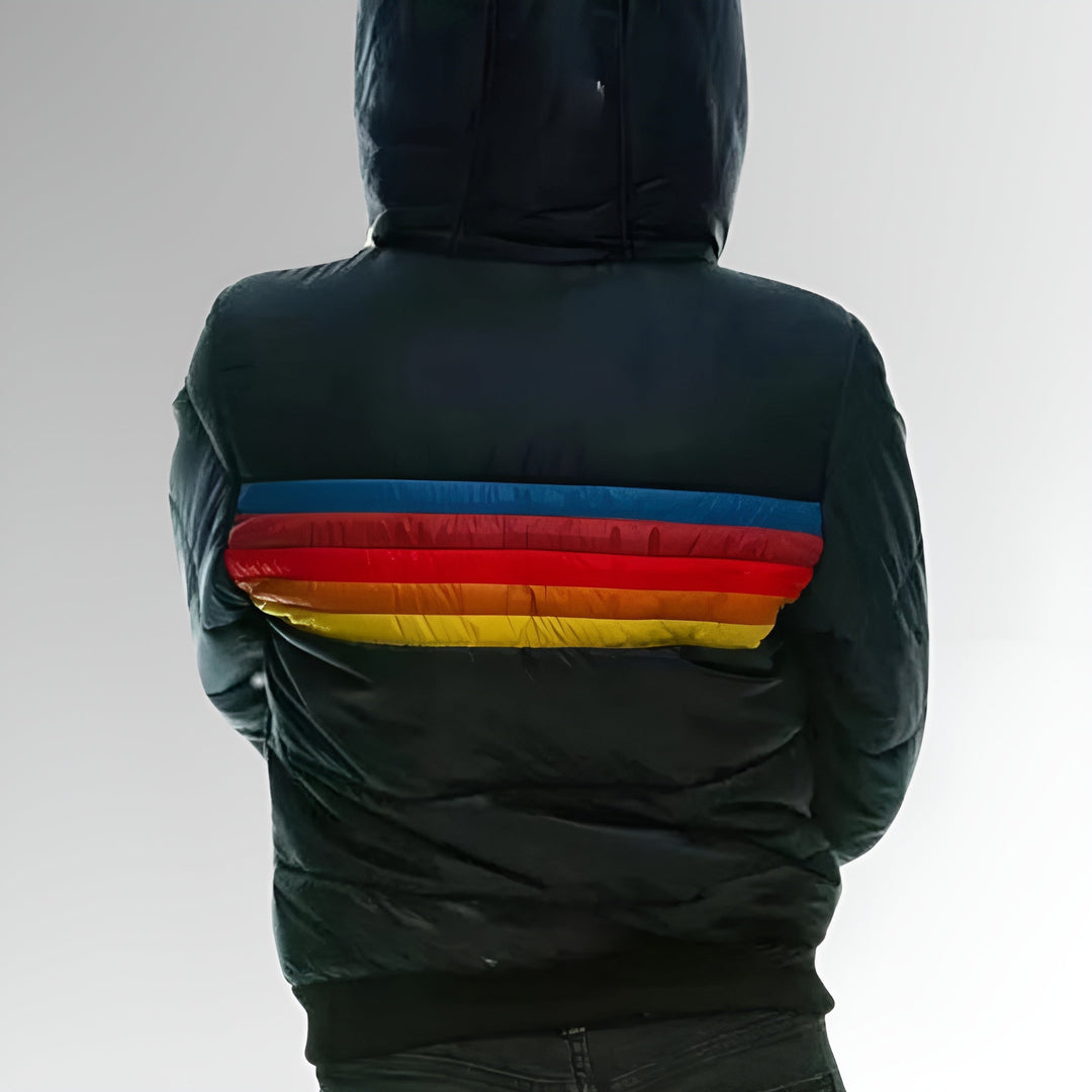 KATRINA  | Zip-Up Jacket with Rainbow Stripes