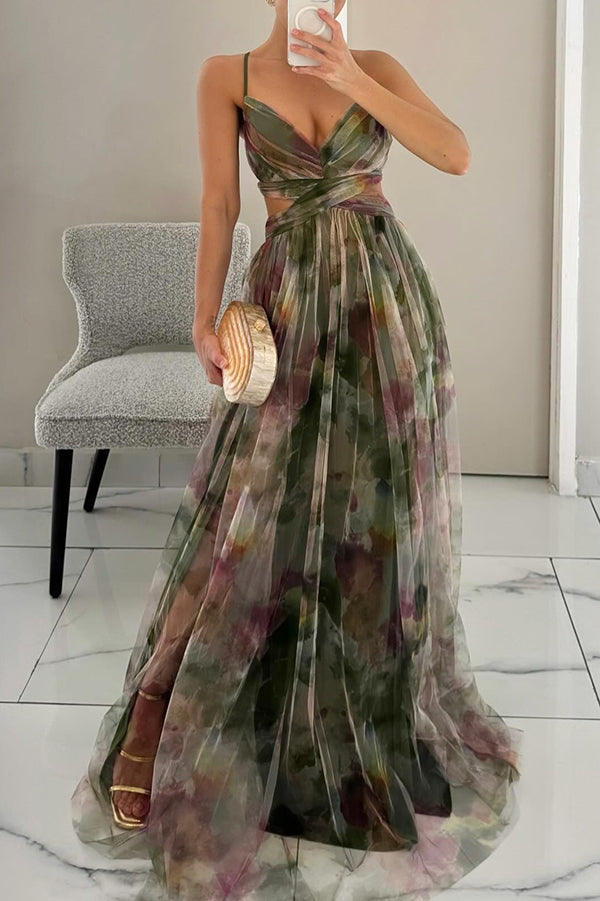 Nancy™ | Enchanting Maxi Dress with Floral Pattern