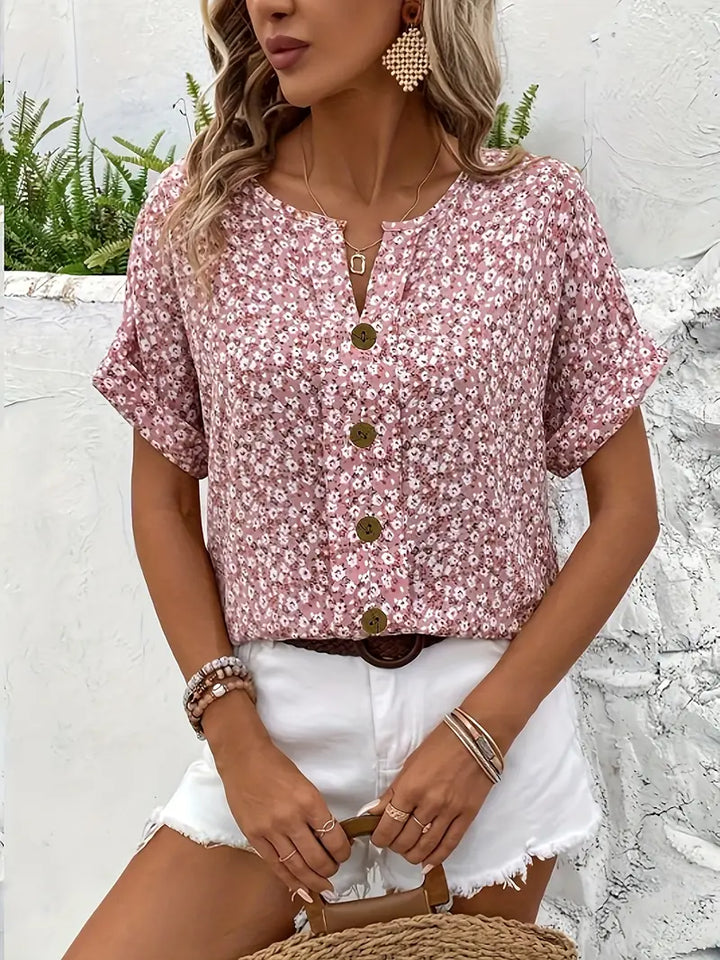 Léna | Charming blouse with flowers