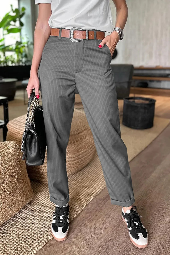 Martha | Elegant Striped Trousers