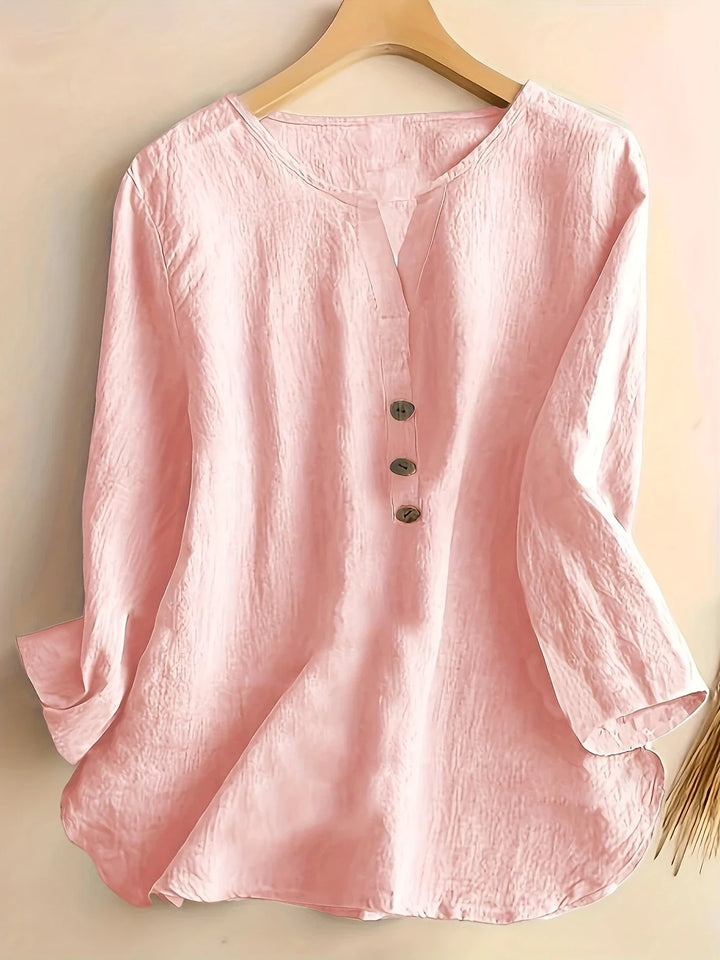 Mykaela – Casual Blouse Made of Cotton and Linen