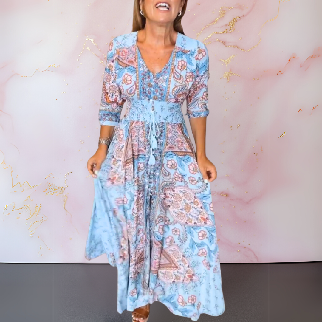 Unni™ | Elegant summer dress with V-neck