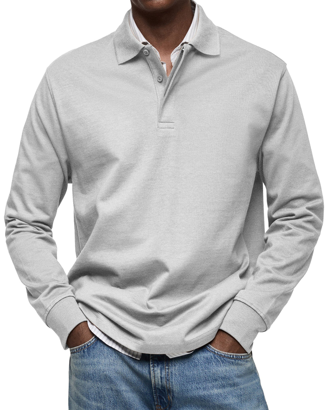 Luca | Relaxed Long Sleeve Polo Shirt
