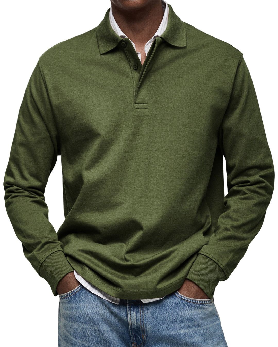 Luca | Relaxed Long Sleeve Polo Shirt