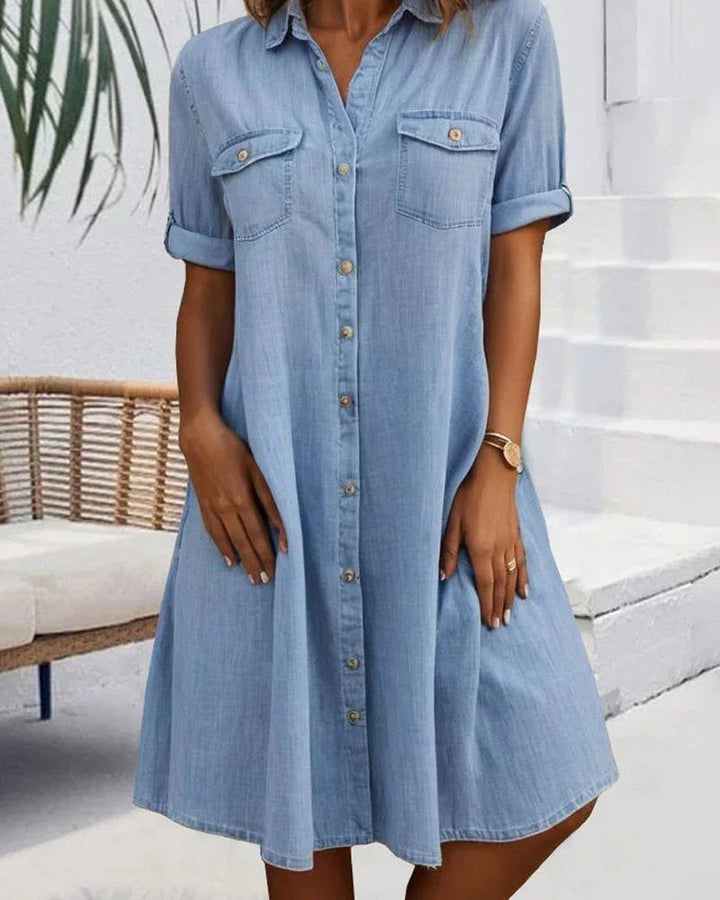 Joanna - Short Sleeved Midi Dress
