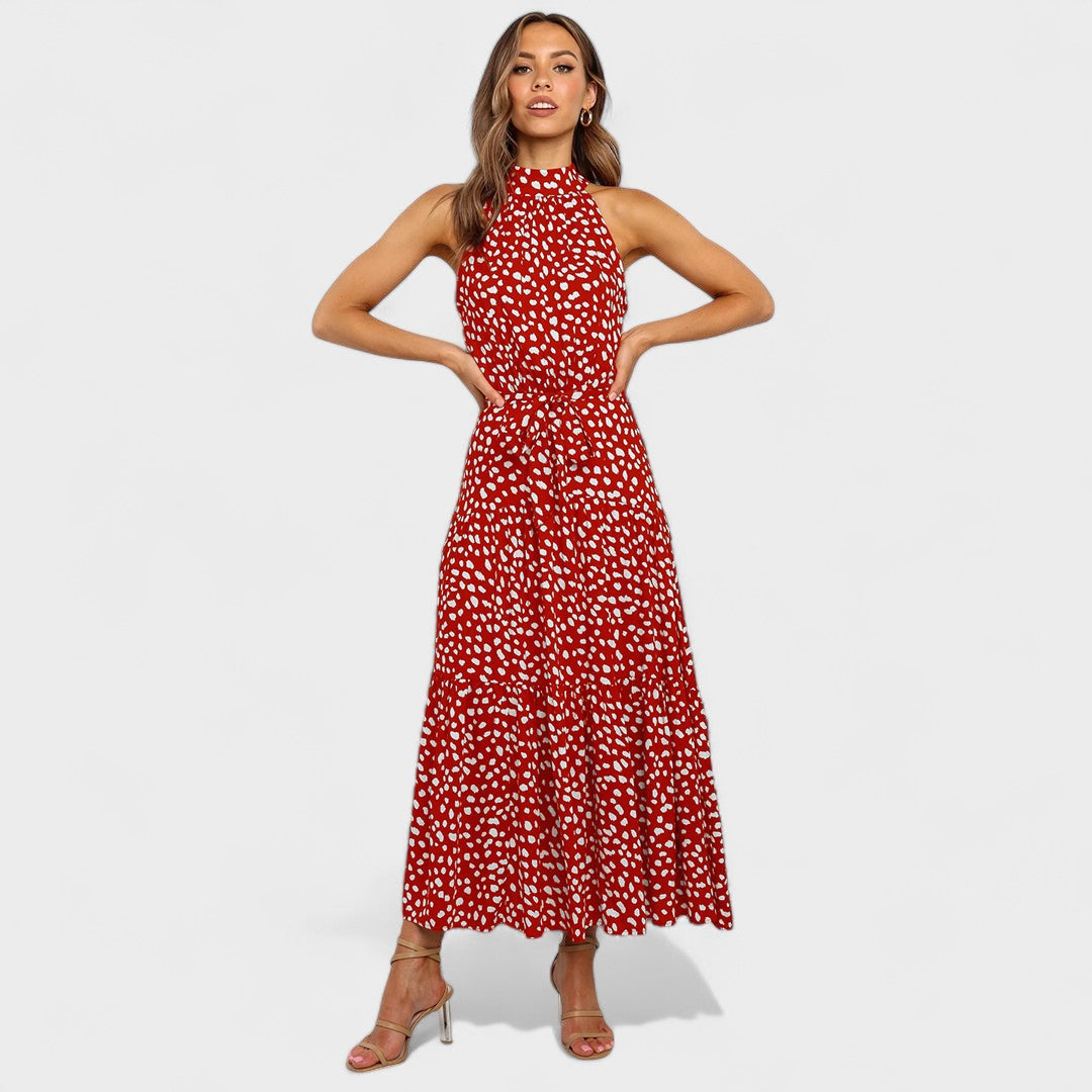 Kitty™ | Elegant and Playful Polka Dot Maxi Dress