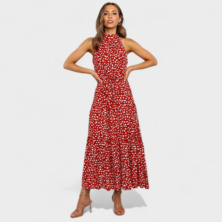 Kitty™ | Elegant and Playful Polka Dot Maxi Dress