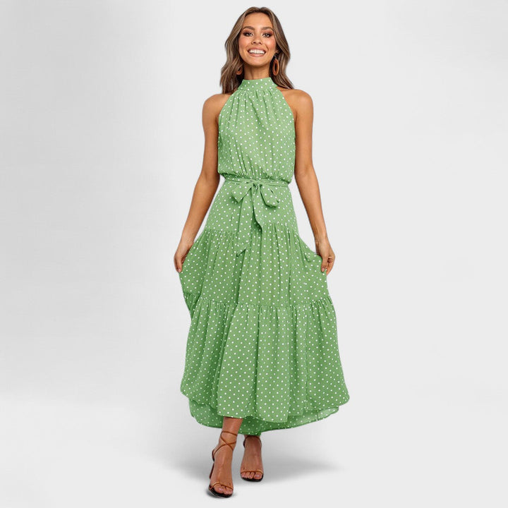 Kitty™ | Elegant and Playful Polka Dot Maxi Dress