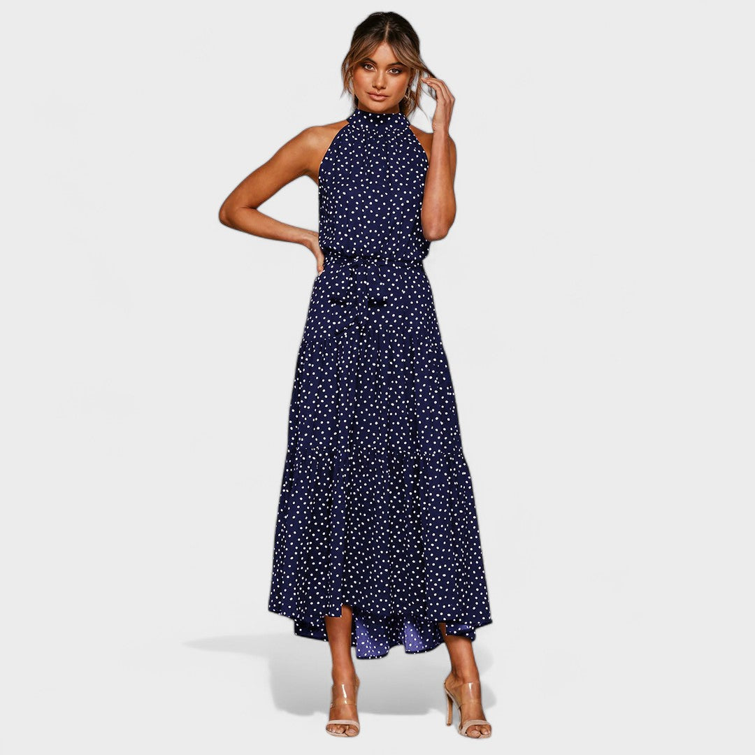 Kitty™ | Elegant and Playful Polka Dot Maxi Dress