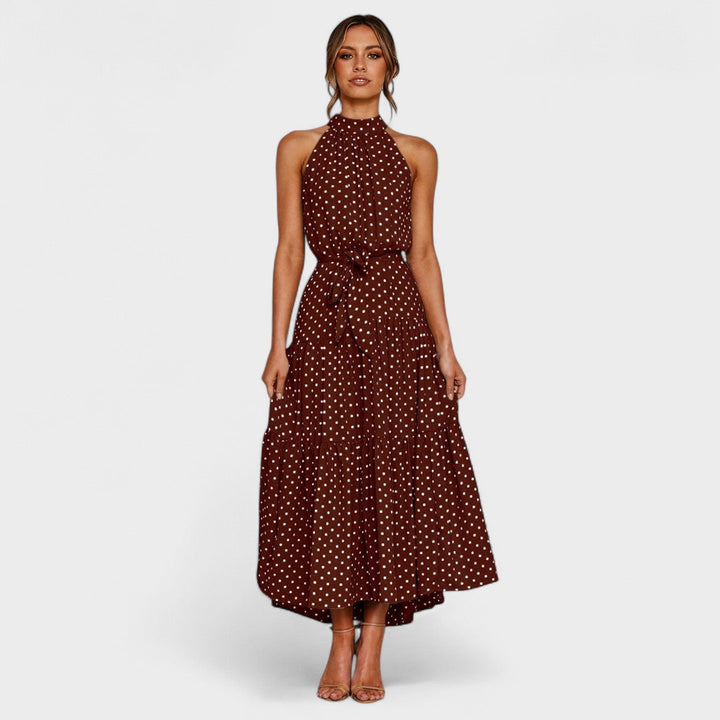 Kitty™ | Elegant and Playful Polka Dot Maxi Dress
