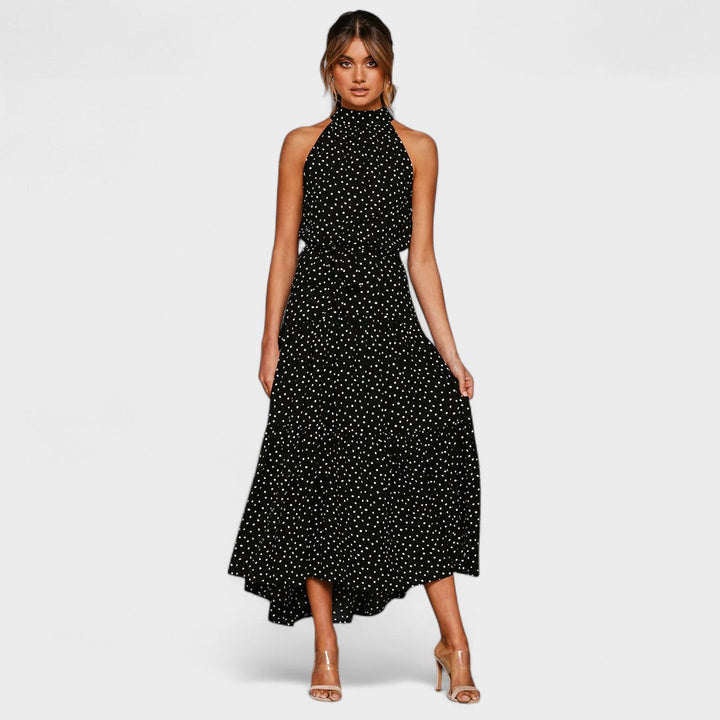 Kitty™ | Elegant and Playful Polka Dot Maxi Dress