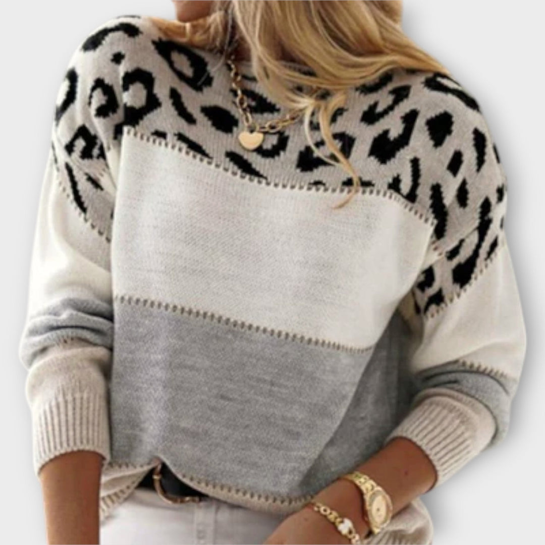 Megan | Casual Leopard Print Sweater